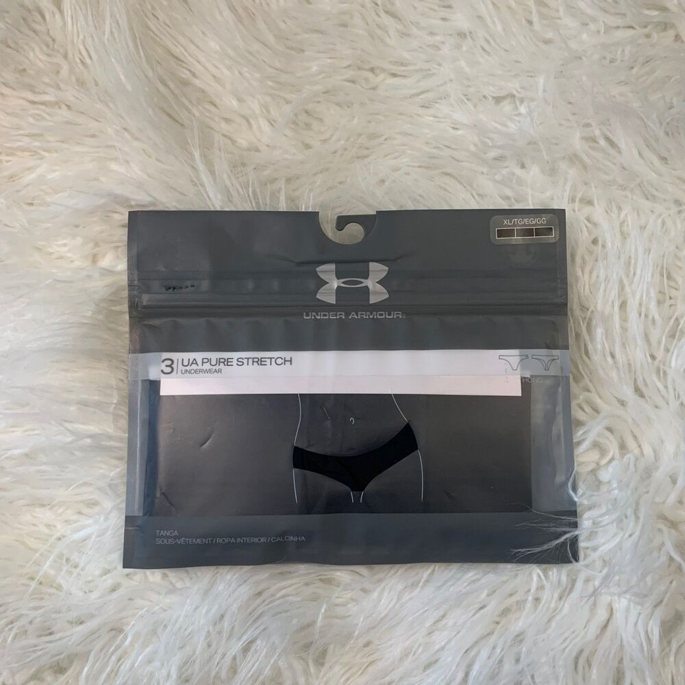 3 Pairs UA Under Armour Tanga Style Panty Set Women's Underwear XL